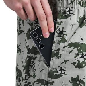 Men's Combed Cotton Woven Printed Boxer Shorts with Dual Full Sized Side Pockets